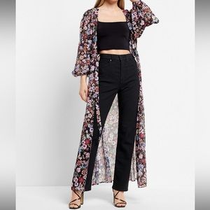 Floral Long Sleeve Maxi Cover-Up NWT